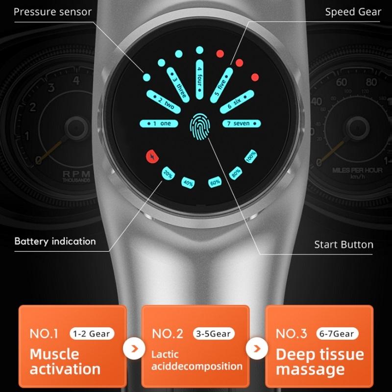Dark Blue Muscle Vibration Massager - Fitness Massage Gun EZMUSCLE
