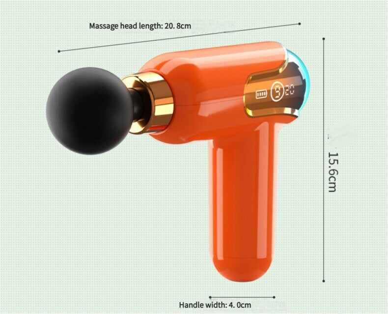 LC002 Deep Blue Portable Massage Gun - Deep Tissue Muscle Massager with 4 Heads and 9 Speed Settings EZMUSCLE