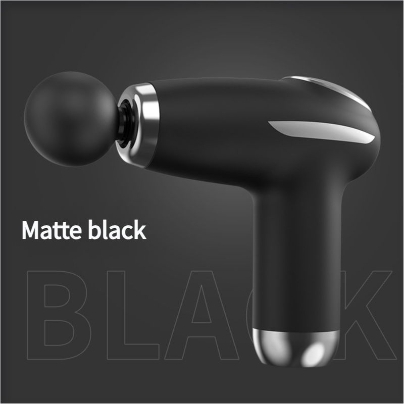 Black Mini Portable Fascia Gun - 6-Speed Adjustable Muscle Massage Gun, Type-C Charging, 5W Power EZMUSCLE